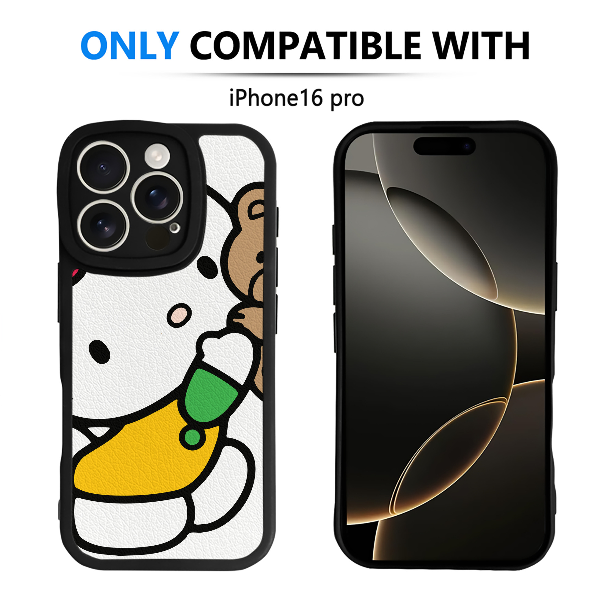（画像用） Hello Kitty ハローキティ 【iPhone 16シリーズ対応】シリコンスマホケース（レザー調） 材質：シリコン